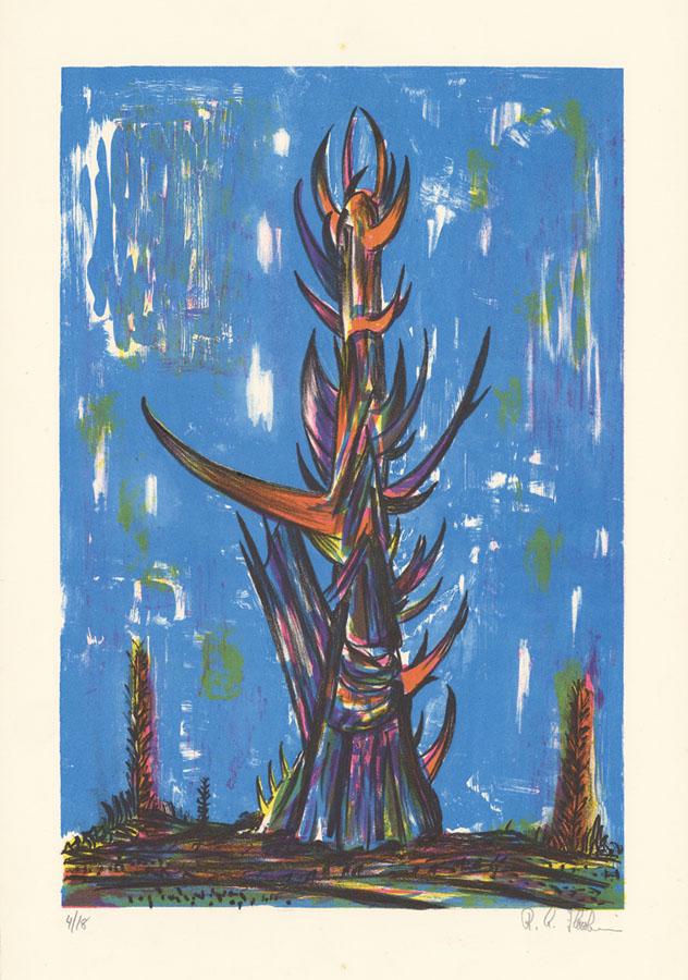 Richard Florsheim, Cactus Tree, Lithograph (1 of 3)