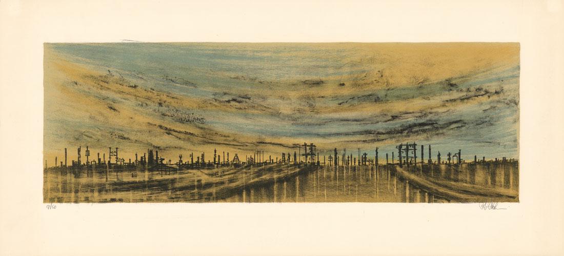 Richard Florsheim, Refinery, Lithograph (1 of 3)