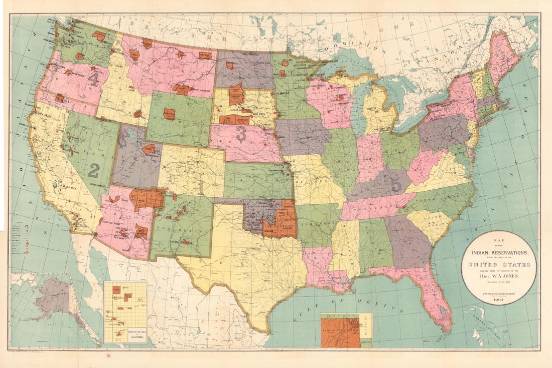 Map showing Indian Reservations, Norris Peters Co (1 of 4)