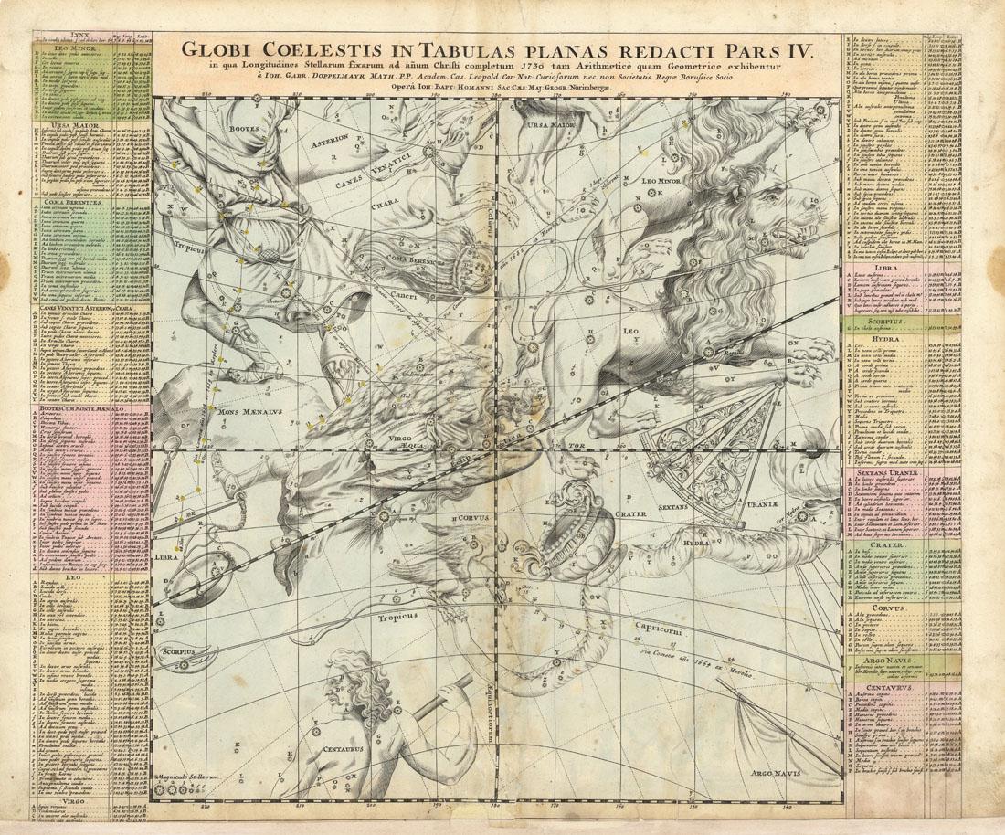 Johann Gabriel Doppelmayr, Globi Coelestis (1 of 3)