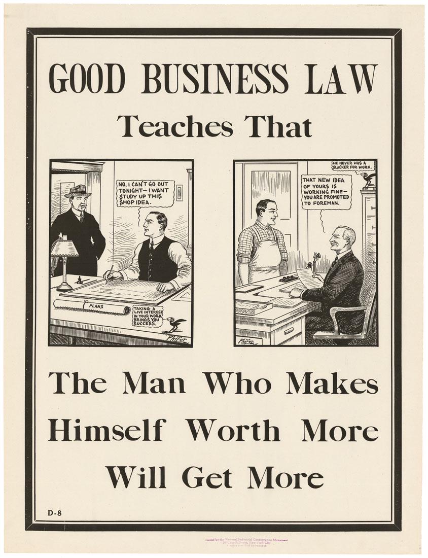 World War I poster, Good Business Law (1 of 3)