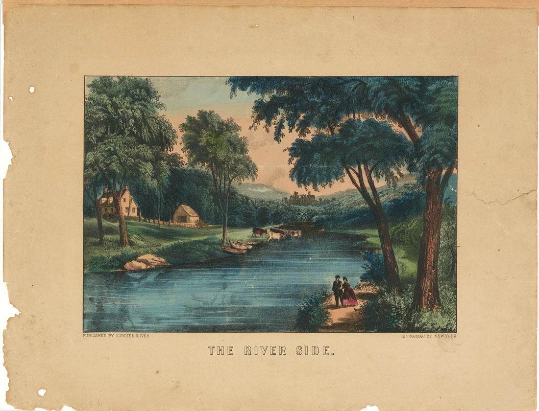 Currier & Ives, The River Side, Lithograph (1 of 3)