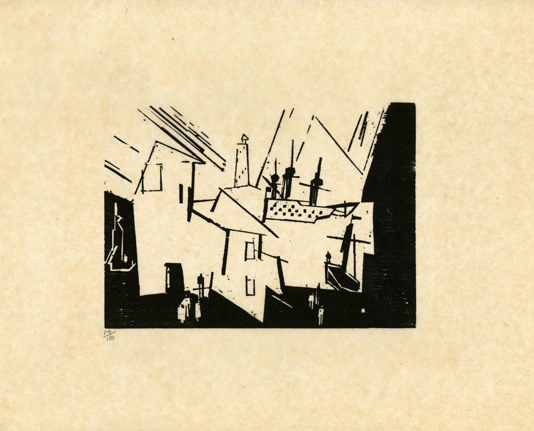 Lyonel Feininger, The Harbor, Woodcut (1 of 3)