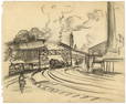 Ernest Fiene, Union Station St. Louis, Drawing