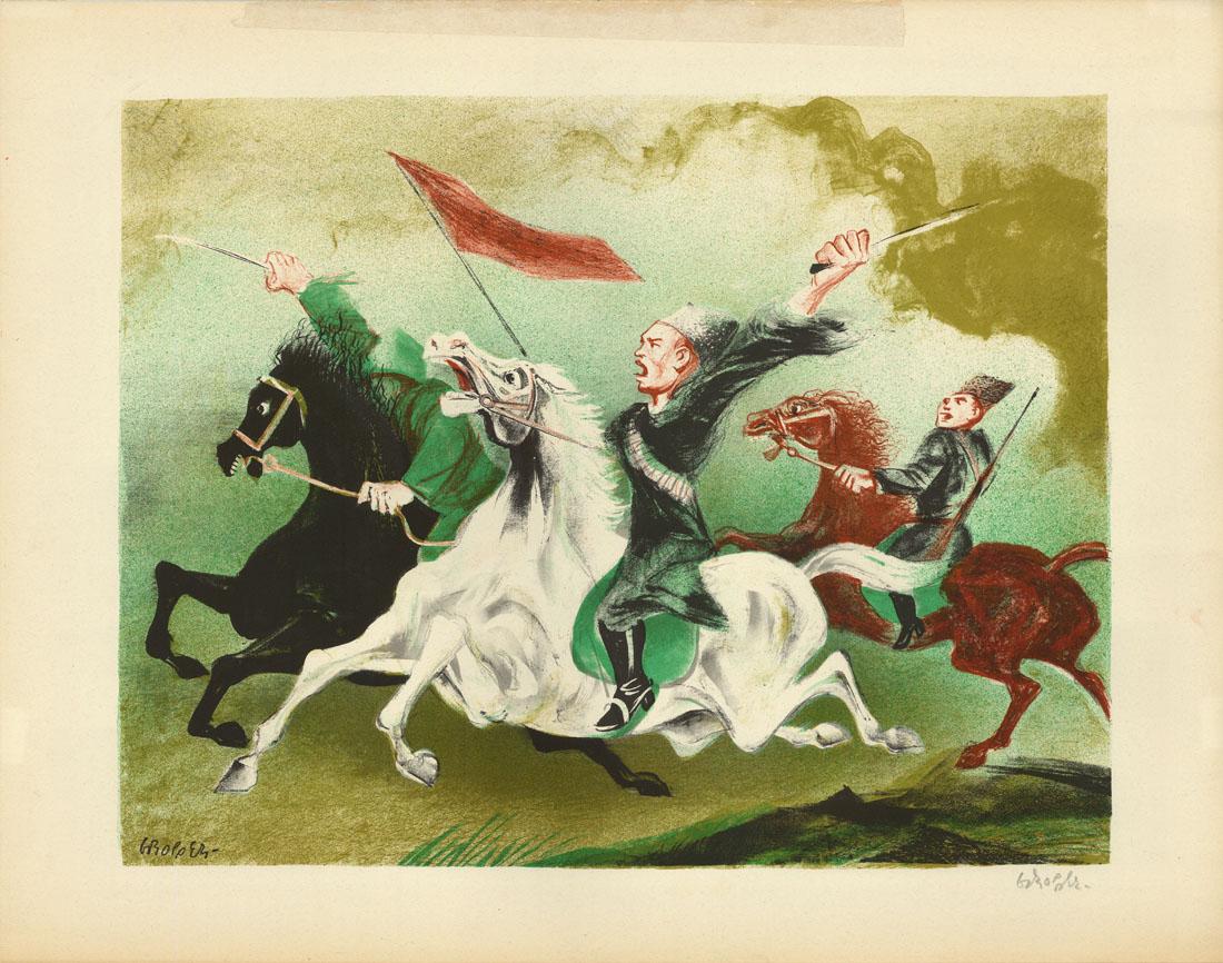 William Gropper, Red Cavalry, Lithograph (1 of 3)