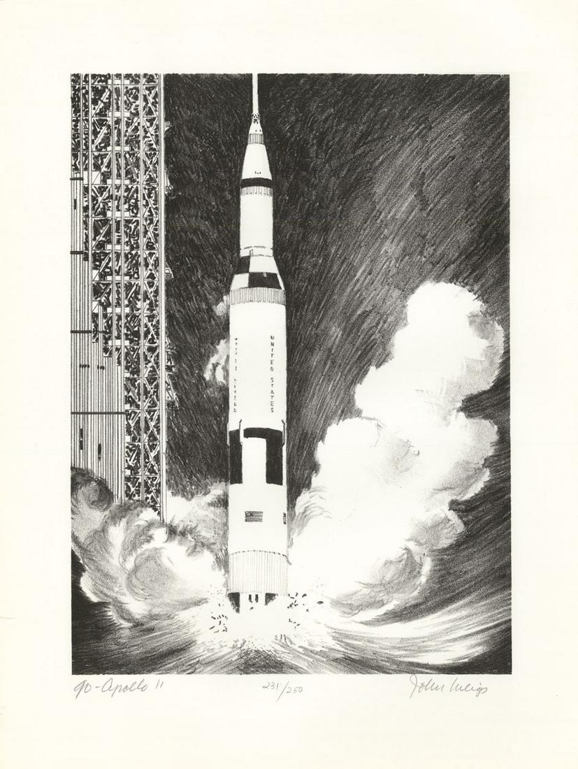 John Meigs, Go Apollo 11, Lithograph (1 of 3)