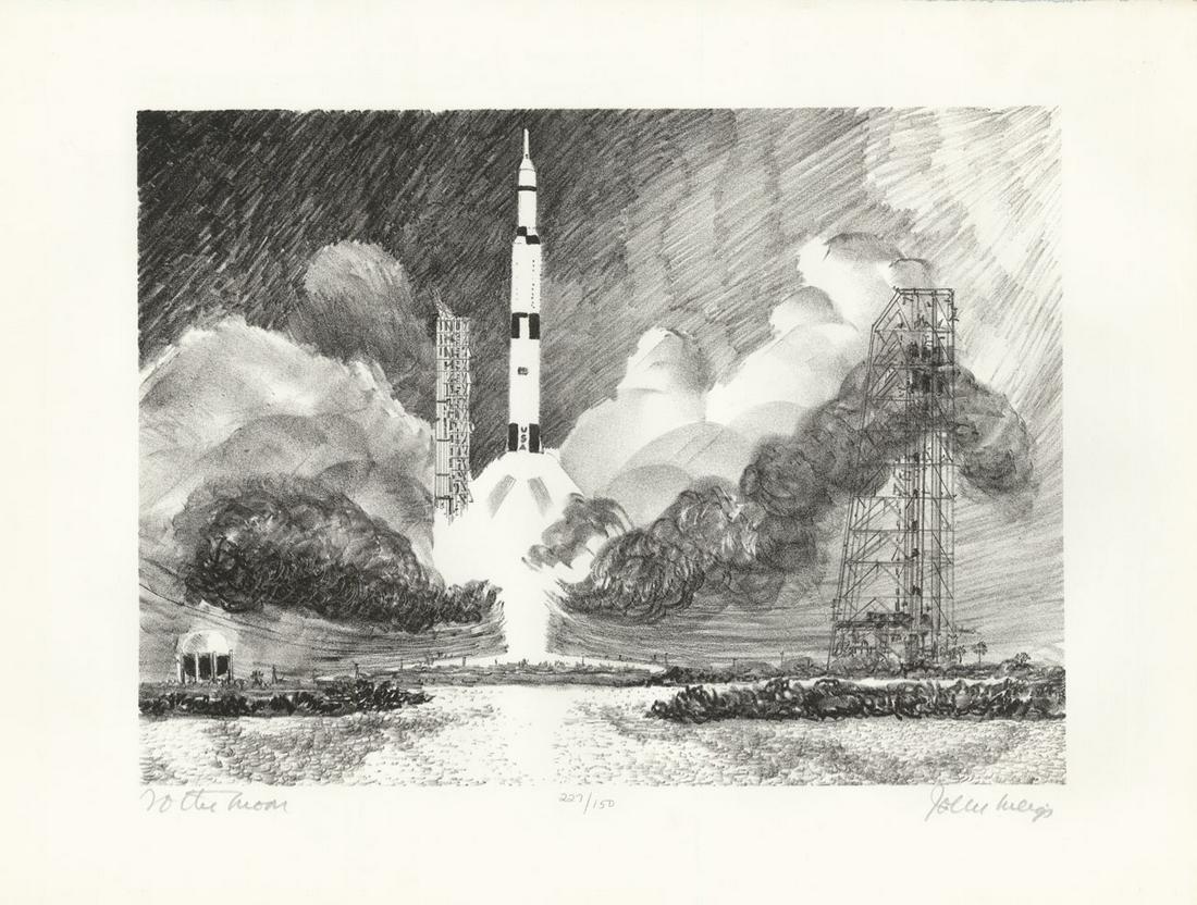 John Meigs, To the Moon, Lithograph (1 of 3)