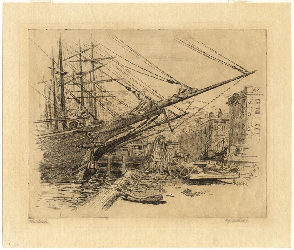 The Dock, Etching by unknown artist (1 of 3)