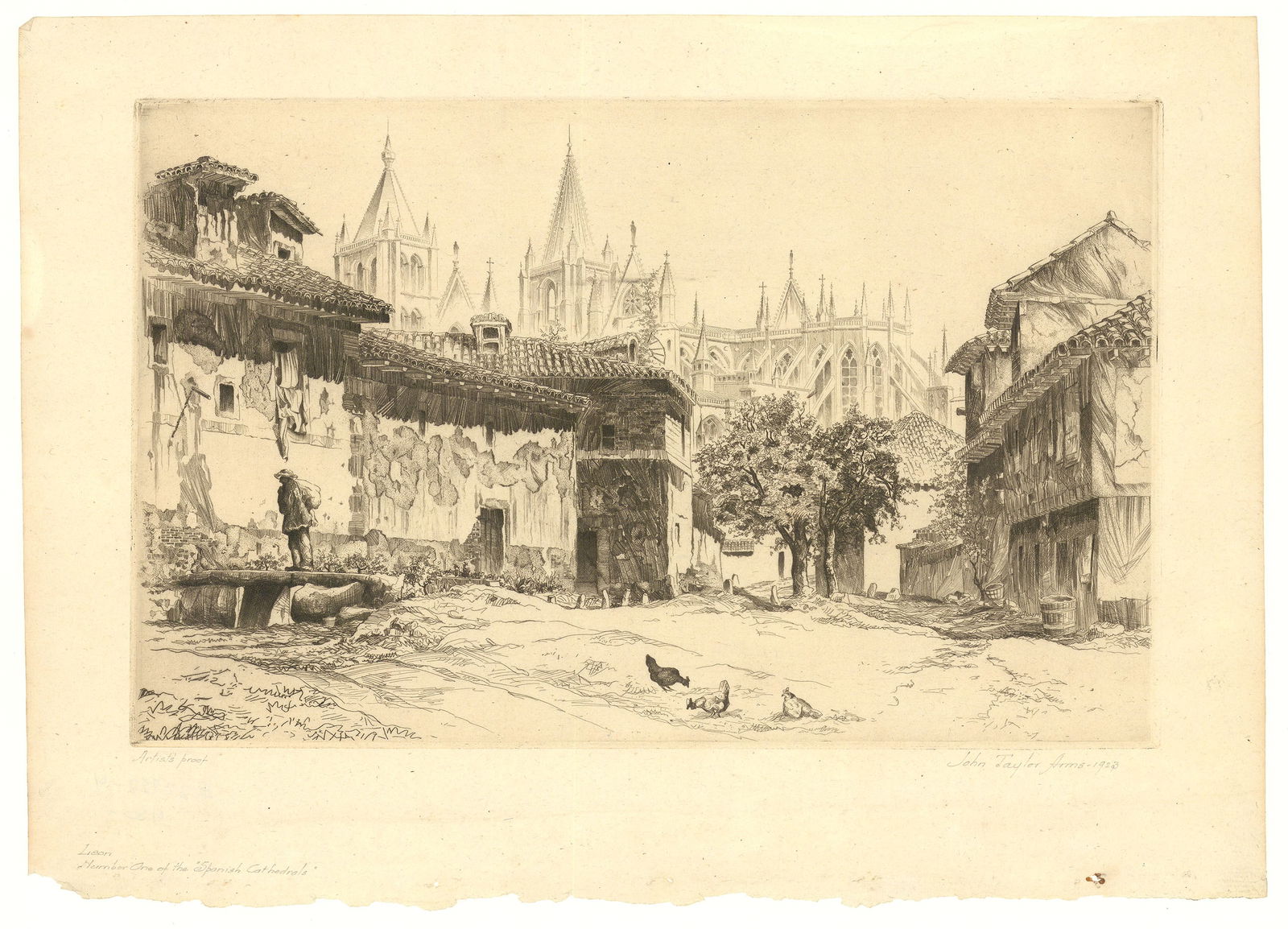 John Taylor Arms, Leon, Etching (1 of 3)