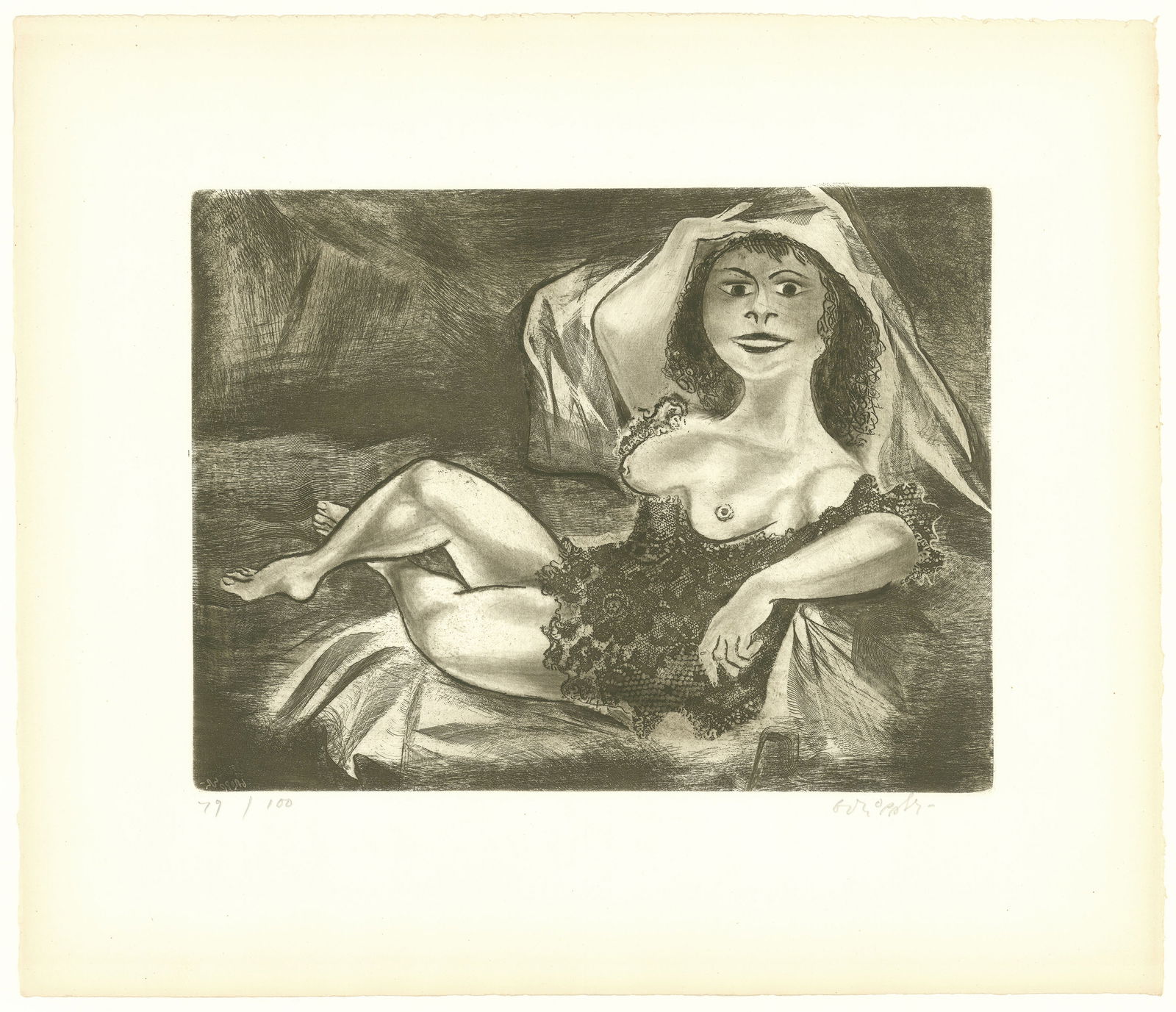 William Gropper, Duchess, Etching & Roulette (1 of 3)