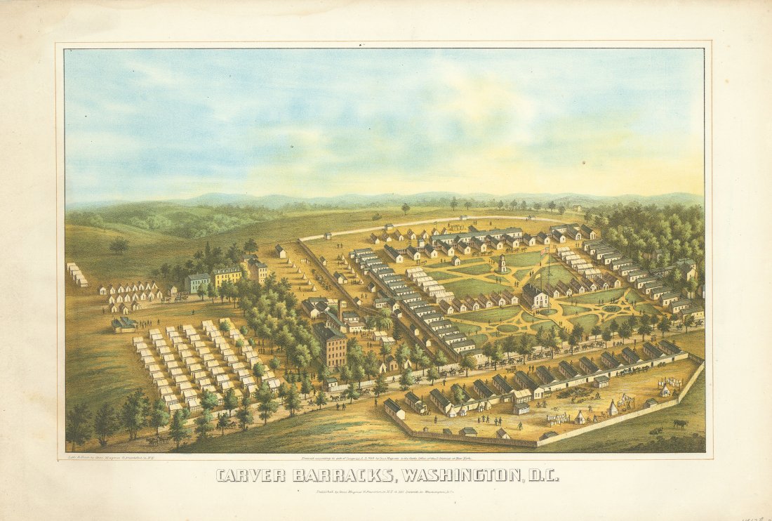 Chas. Magnus, Carver Barracks, Washington, D.C. (George Washington University), Lithograph (1 of 2)