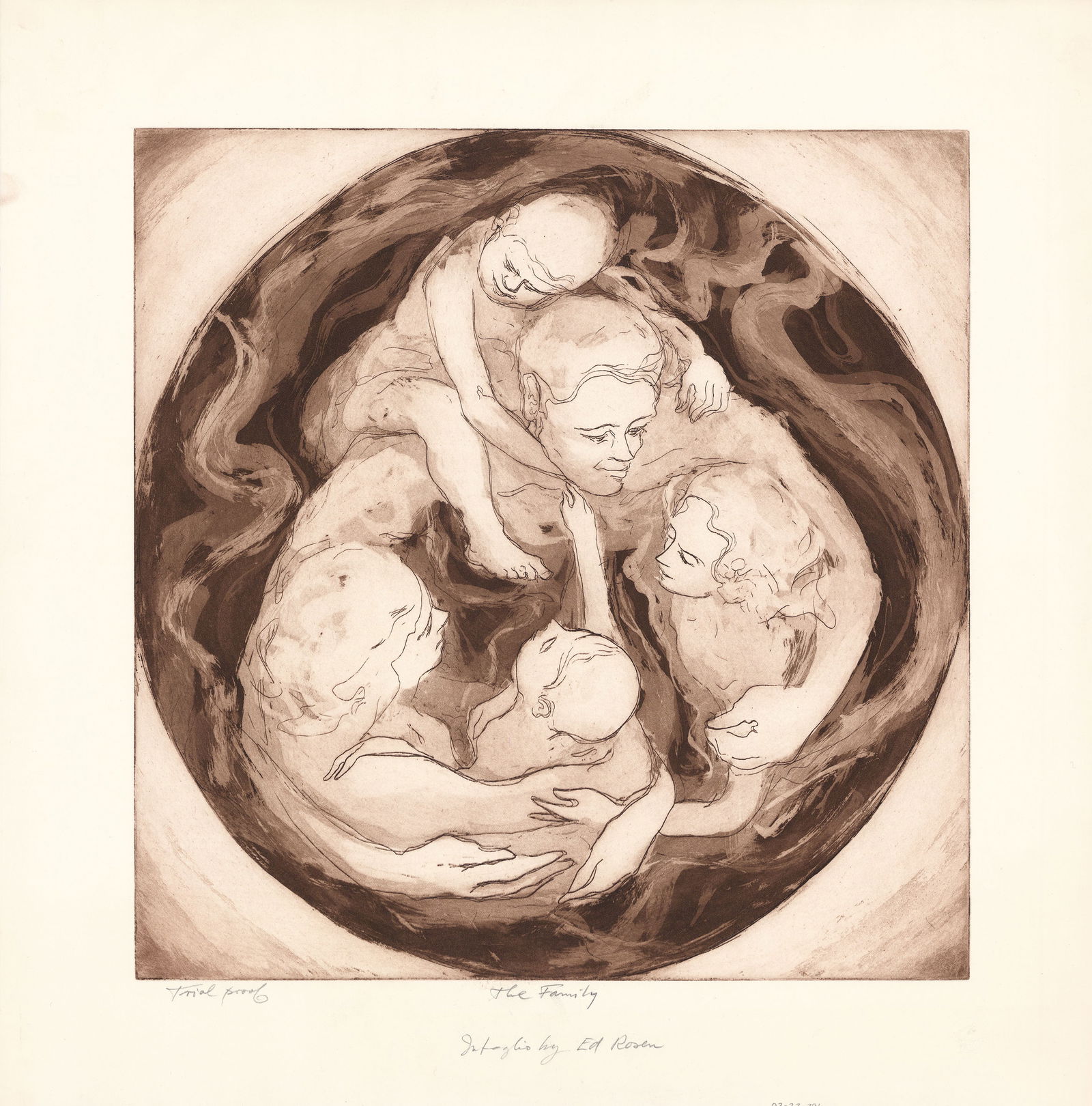 Ed Rosen, The Family, Etching (1 of 2)