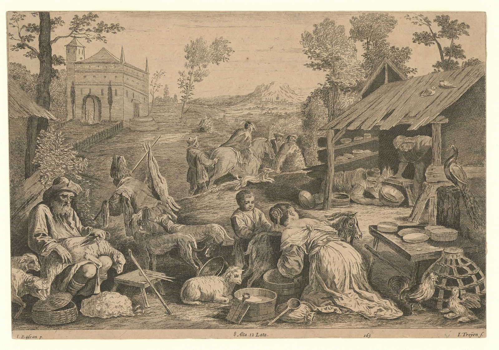 Jan van Troyen, 8 Alta. 12 Lata (Untitled), Engraving (1 of 2)