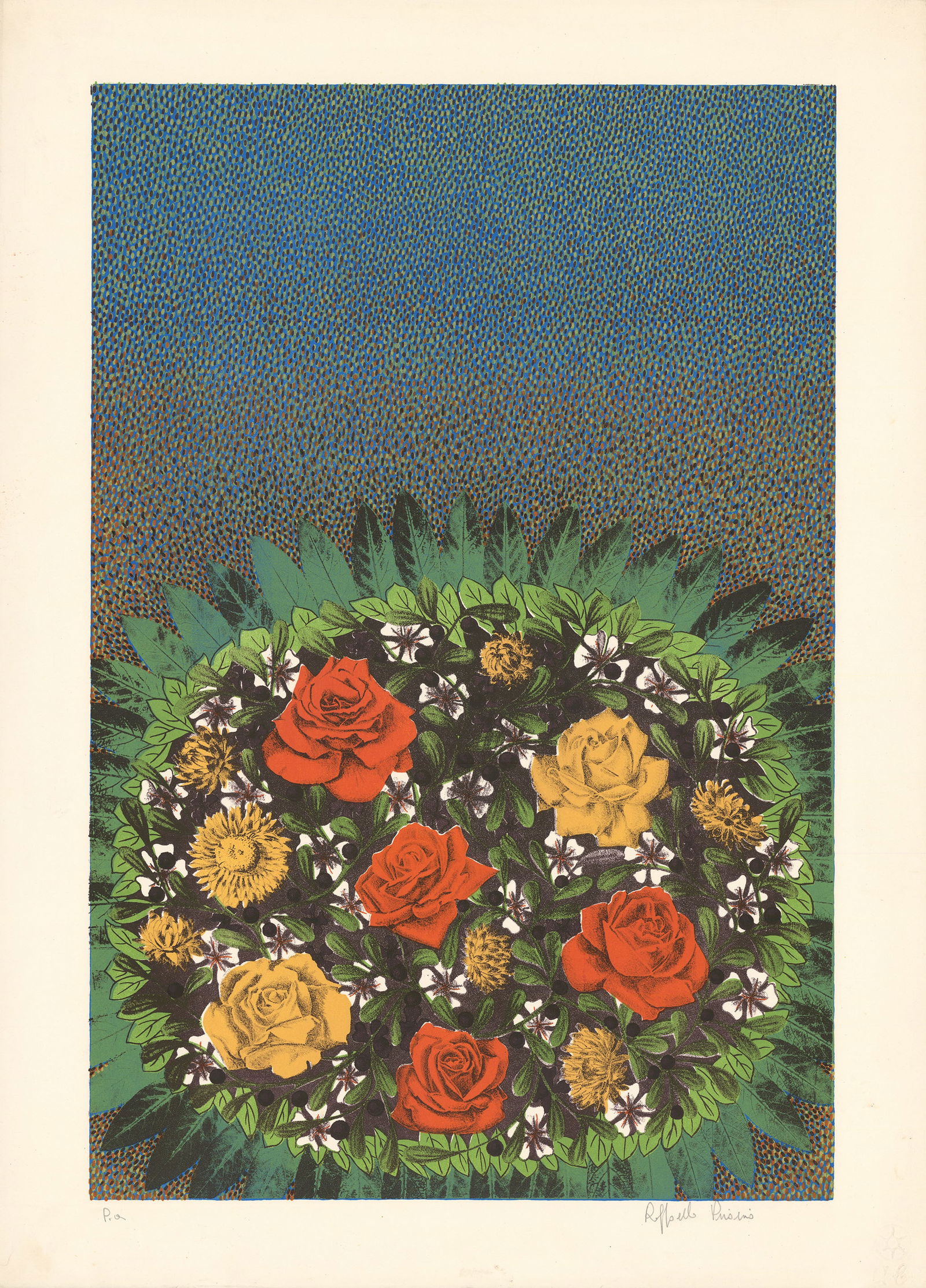 Unknown, Floral Arrangement, Lithograph (1 of 2)