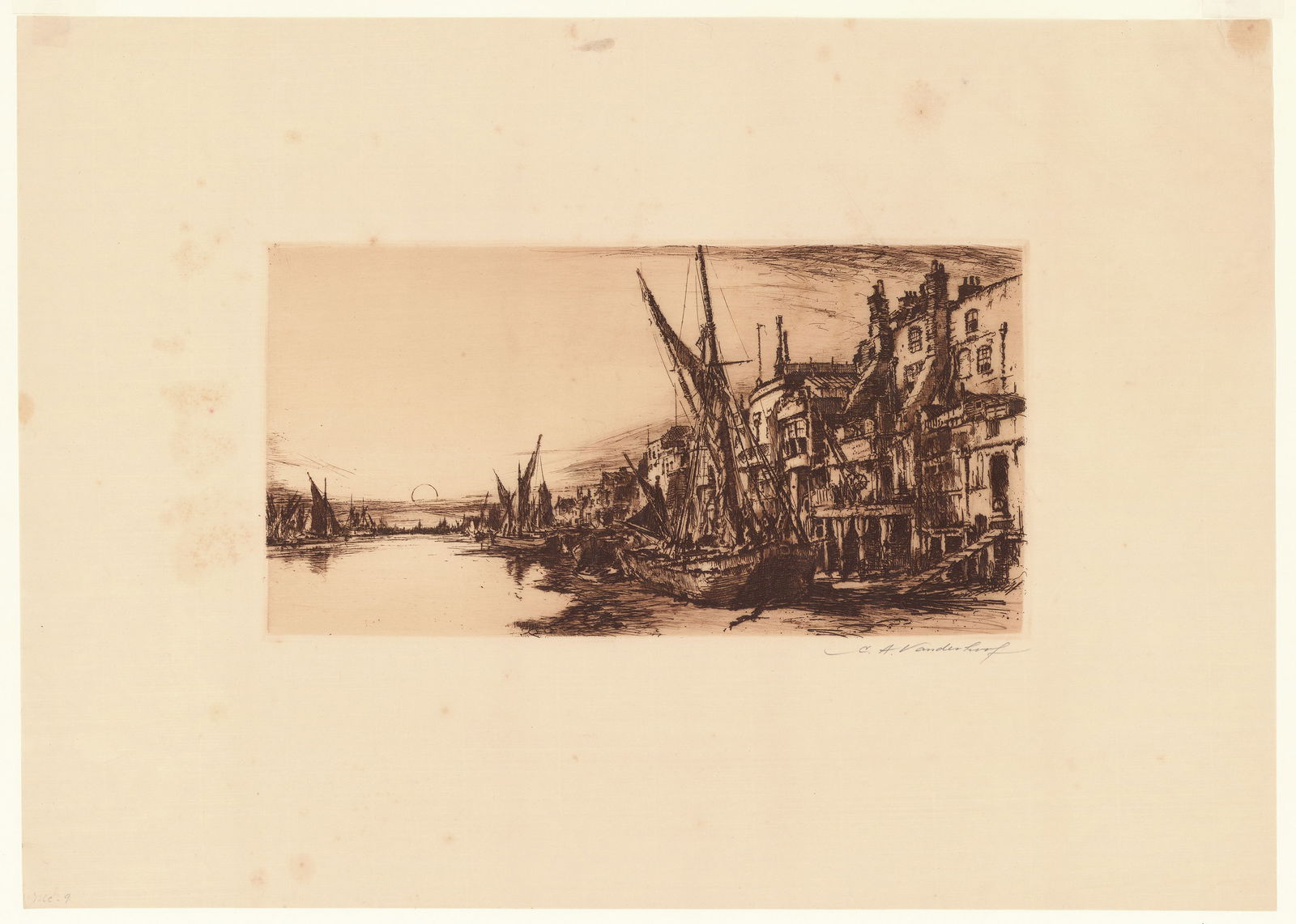 Charles A. Vanderhoof, Venice (Untitled), Etching (1 of 2)