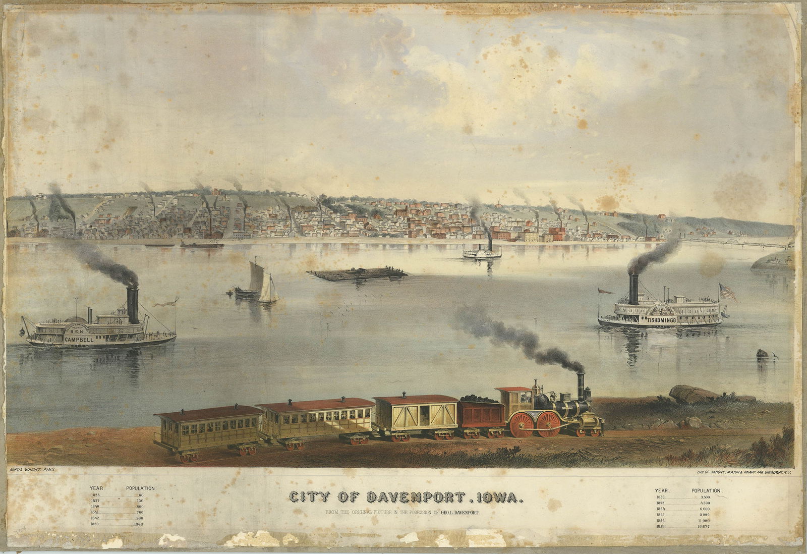 Rufus Wright, City of Davenport, Iowa: From the Original Picture in the Possession of Geo. L. (1 of 1)