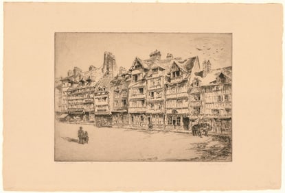John Taylor Arms, Lace, Place Victor Hugo, Lisieux, Etching