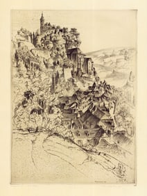 John Taylor Arms, Rocamadour, Etching