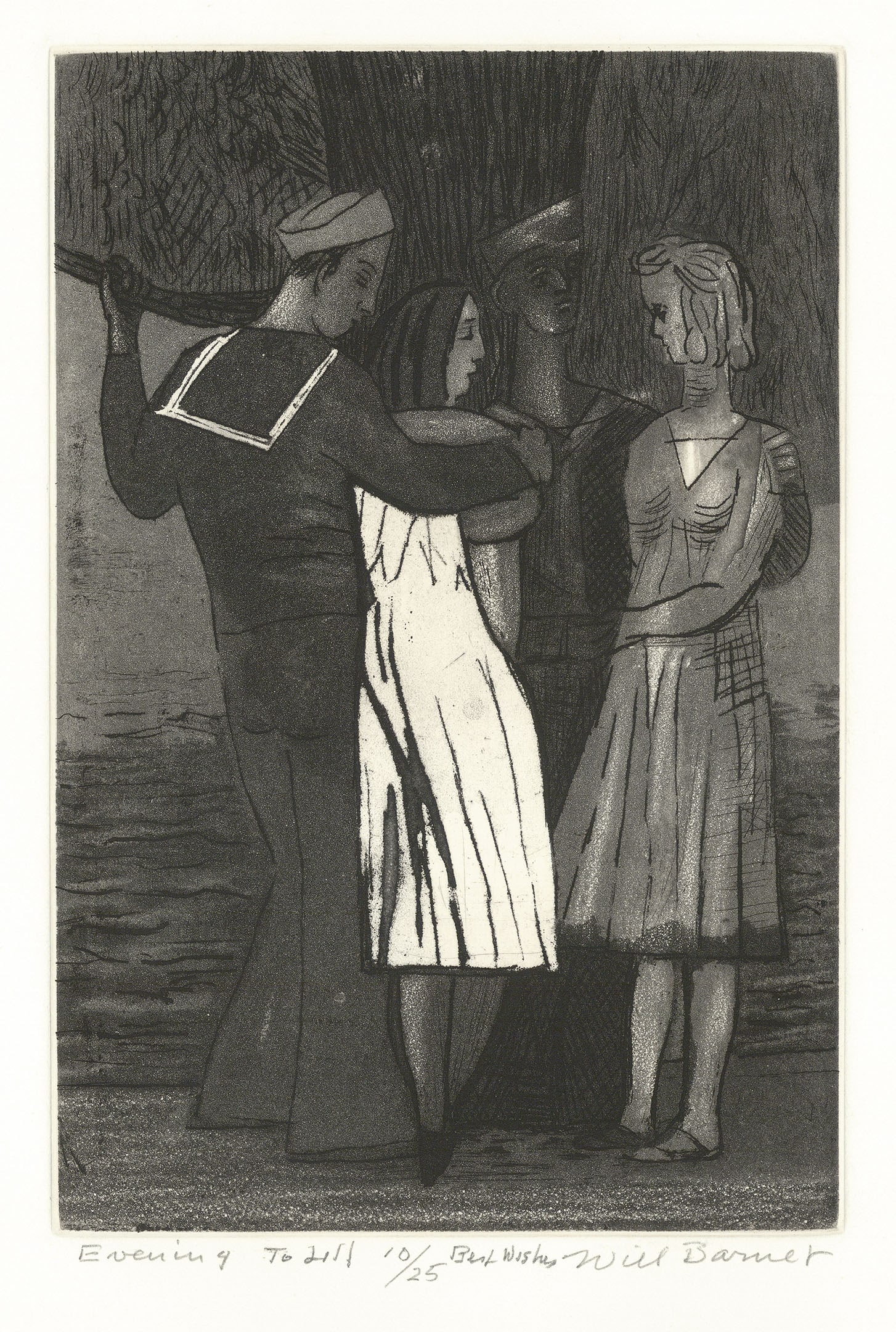 Will Barnet, Evening, Etching & aquatint (1 of 3)