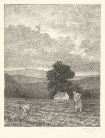 Albert W. Barker, The Widow with Thirty Acres, Lithograph