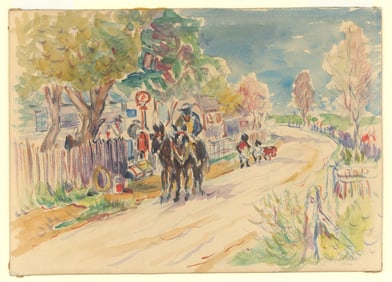 Reynolds Beal, Back of Annapolis, Maryland. (On the Soloman's Island Road), Watercolor