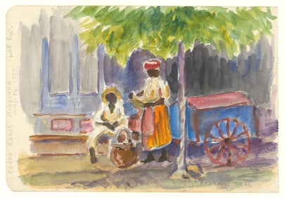 Reynolds Beal, Cross Roads, Kingston. May 14, 1922, Watercolor