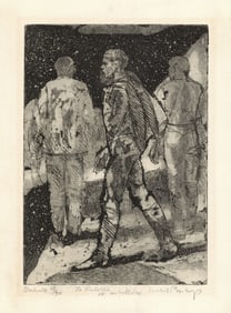 Isabel Bishop, Students, Etching & aquatint