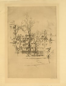 Alexander A. Blum, Street Scene. (Untitled), Etching