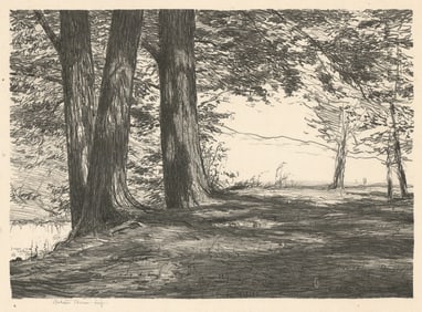 Bolton Brown, Three Maples, Lithograph