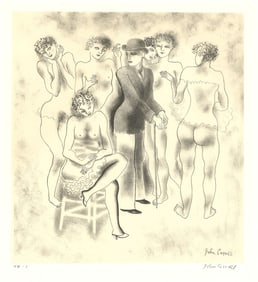 John Carroll, In the Center, Lithograph on chine-colle