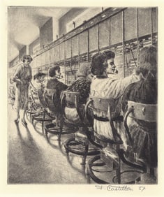 Federico Castellon, The Bell System, Etching