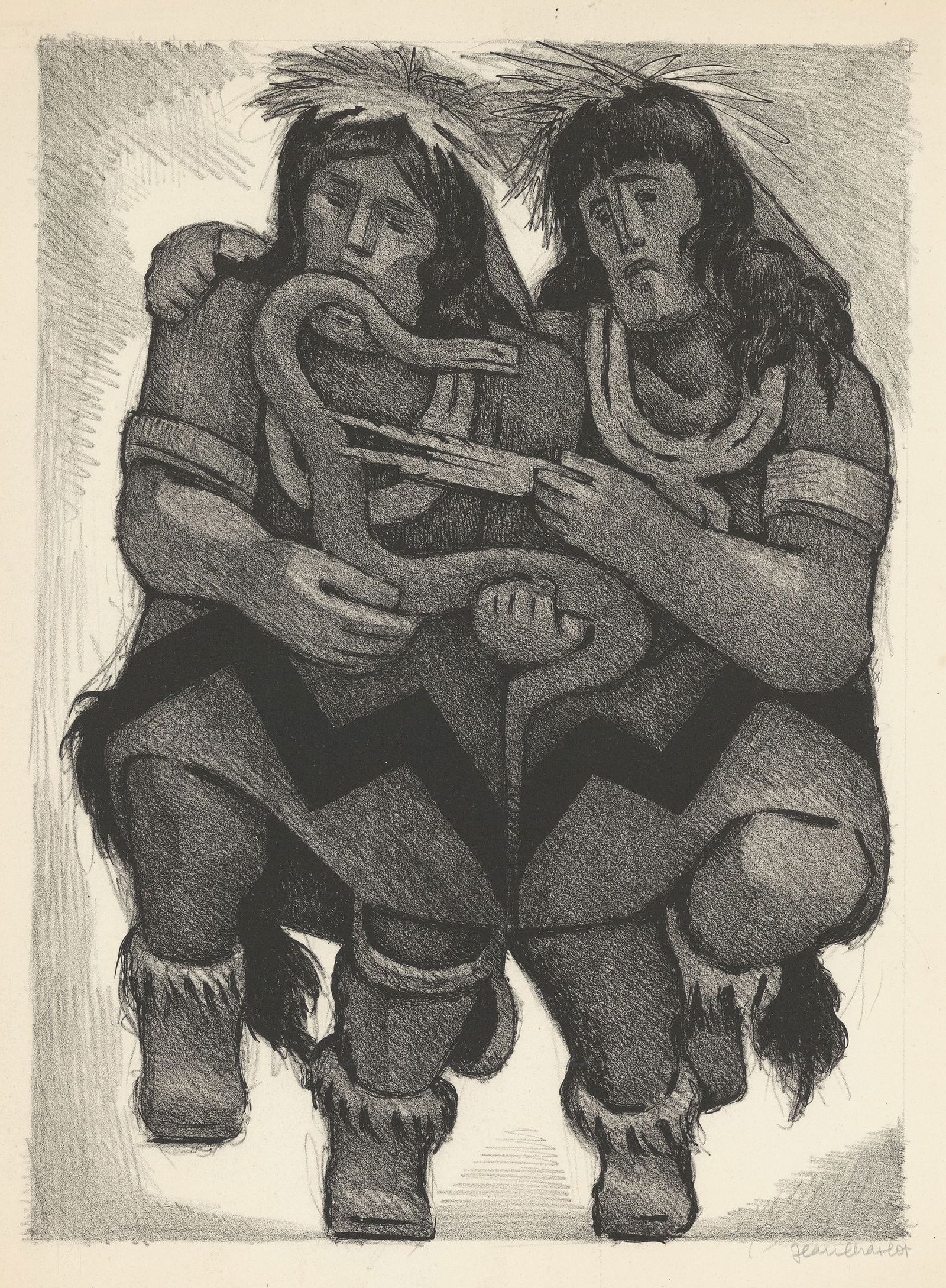 Jean Charlot, Snake Dance, Lithograph (1 of 3)