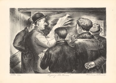 Minna Citron, Doping the Horses, Lithograph