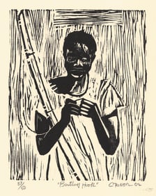 Charles Criner, Baiting Hook, Lithograph