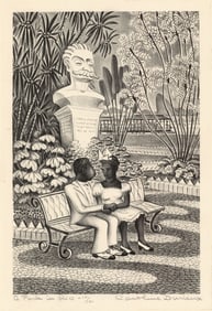 Caroline W. Durieux, A Park in Rio, Lithograph