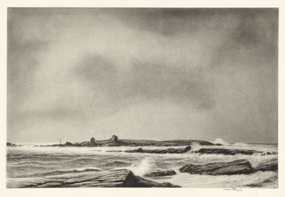 Kerr Eby, Little Halls Island, Etching