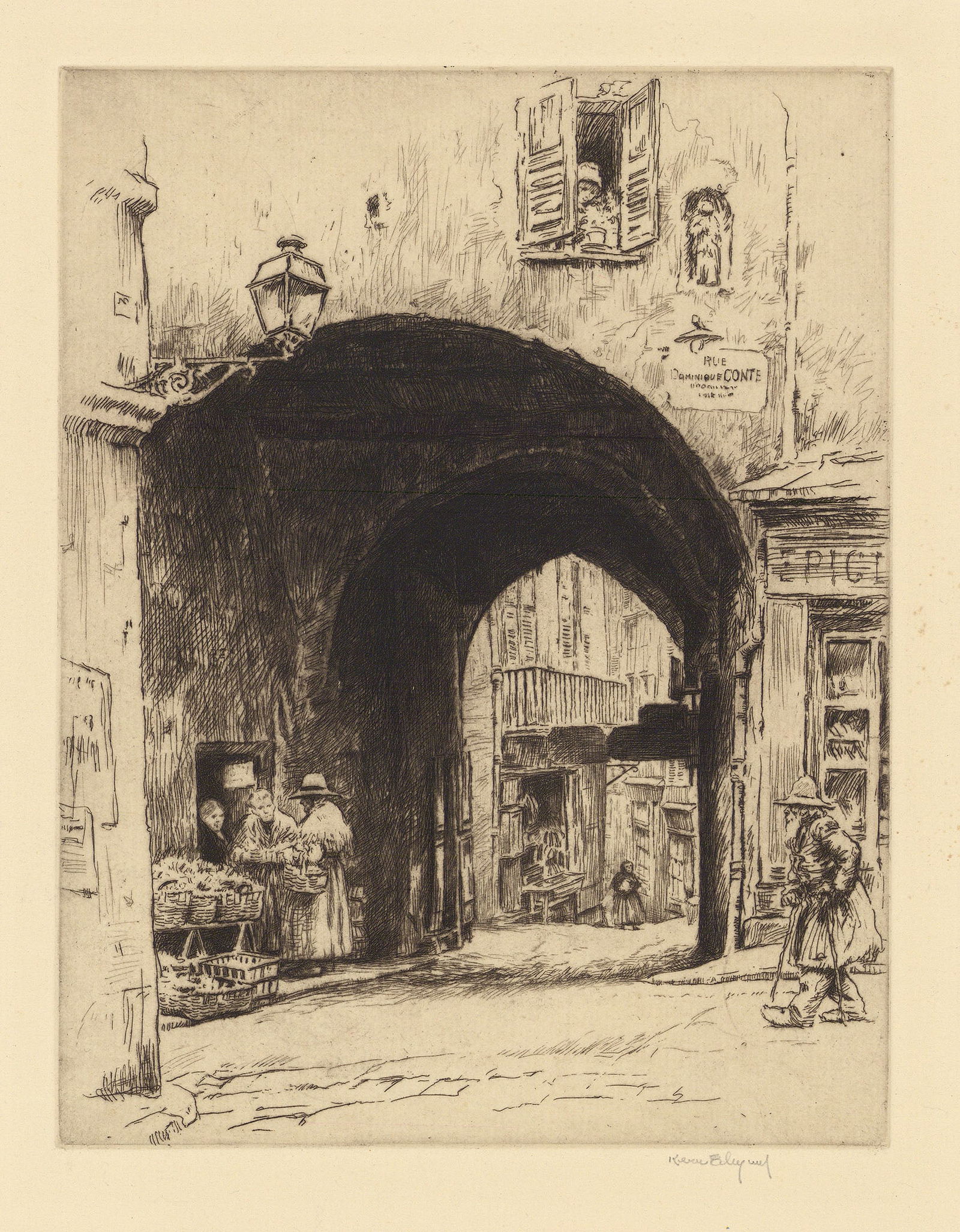 Kerr Eby, Rue Dominique Conte, Etching (1 of 3)