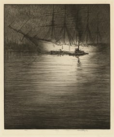 Kerr Eby, Night Loading, Etching