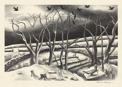 Ernest Fiene, Winter Landscape, Lithograph
