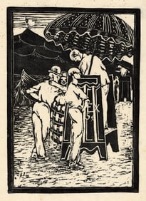 Eliza Draper Gardiner, Circus Fans, Woodblock