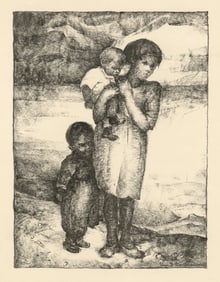 Eliza Draper Gardiner, Big Sister. (Untitled), Lithograph