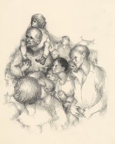 Eliza Draper Gardiner, Circuc Spectators, Lithograph