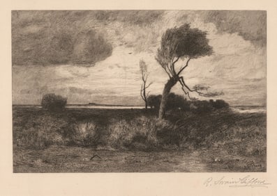 Robert Swain Gifford, Near the Coast, Etching