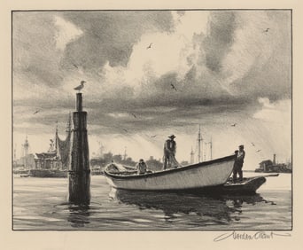 Gordon H. Grant, Between Tides, Lithograph