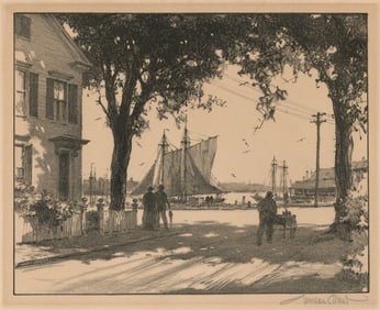 Gordon H. Grant, Arching Elms, Lithograph