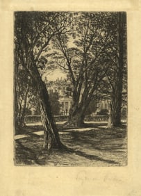 Francis Seymour Haden, Kensington Gardens, Etching