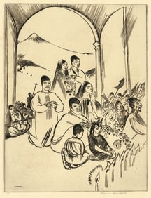 Thomas Handforth, Fiesta, Etching