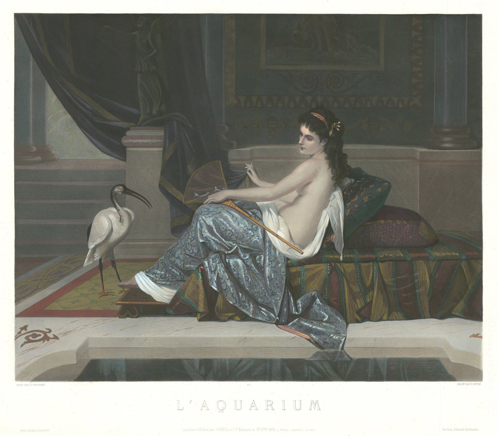 L'Aquarium. Engraving after Brochart , 1874. (1 of 5)