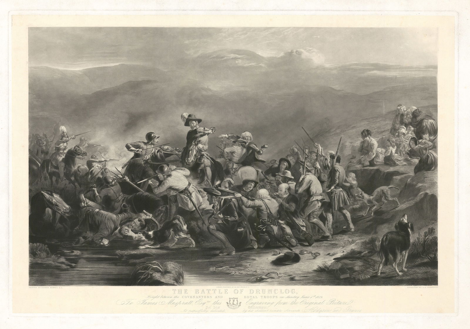 Battle of Drumclog, Engraving after Harvey, circa 1835. (1 of 5)