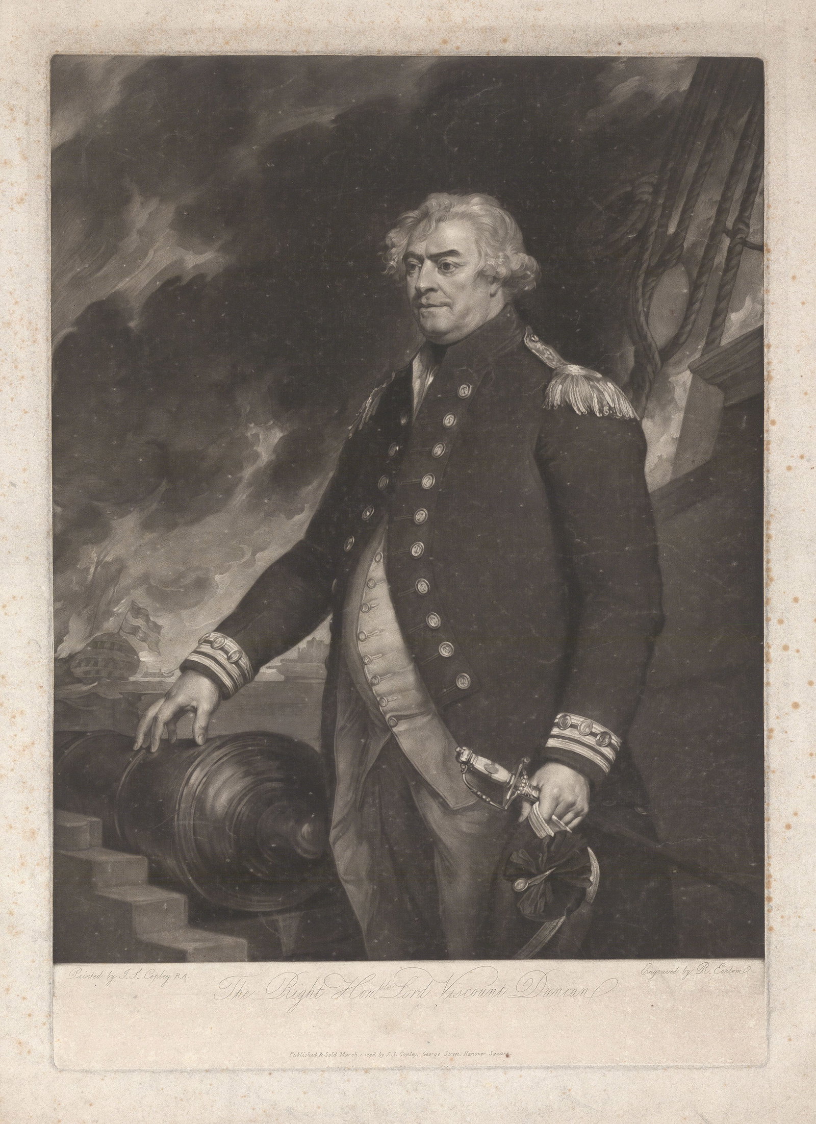 John Singleton Copley, Mezzotint by Richard Earlom. (1 of 4)